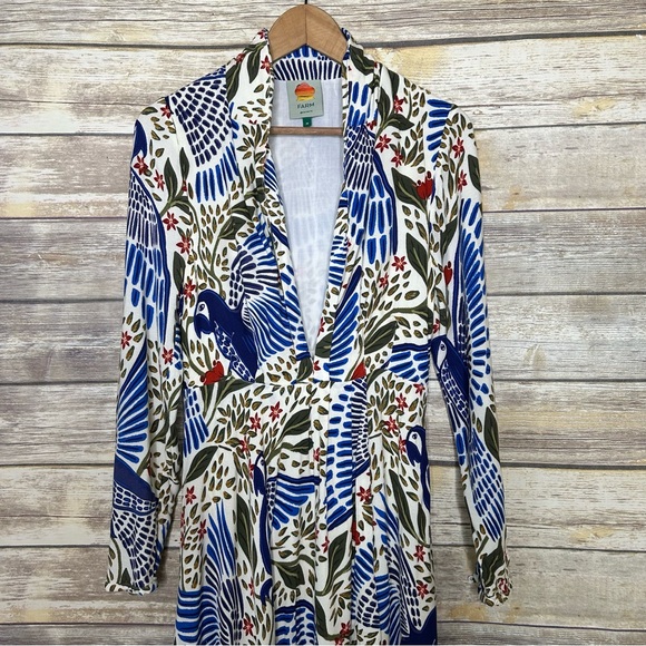 🥭FARM Rio Blue Macaw Flight Maxi Dress - Picture 7 of 12